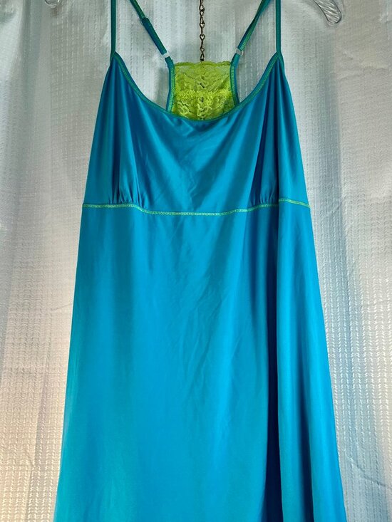 Secret Treasures Other - Secret Treasures Sleeveless Turquoise Chemise Nightgown size 2X